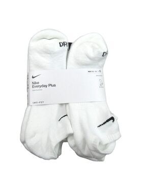 Nike Everyday Plus No Show Socks 6 Pack Men's Size XL 12-15 White NEW